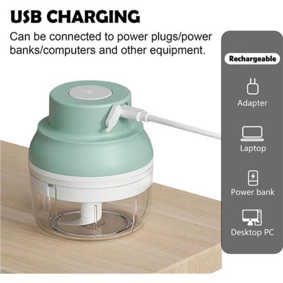 Electric Vegetable Chopper, Garlic Chopper, Rechargeable Electric cutter - Picture 3 of 7